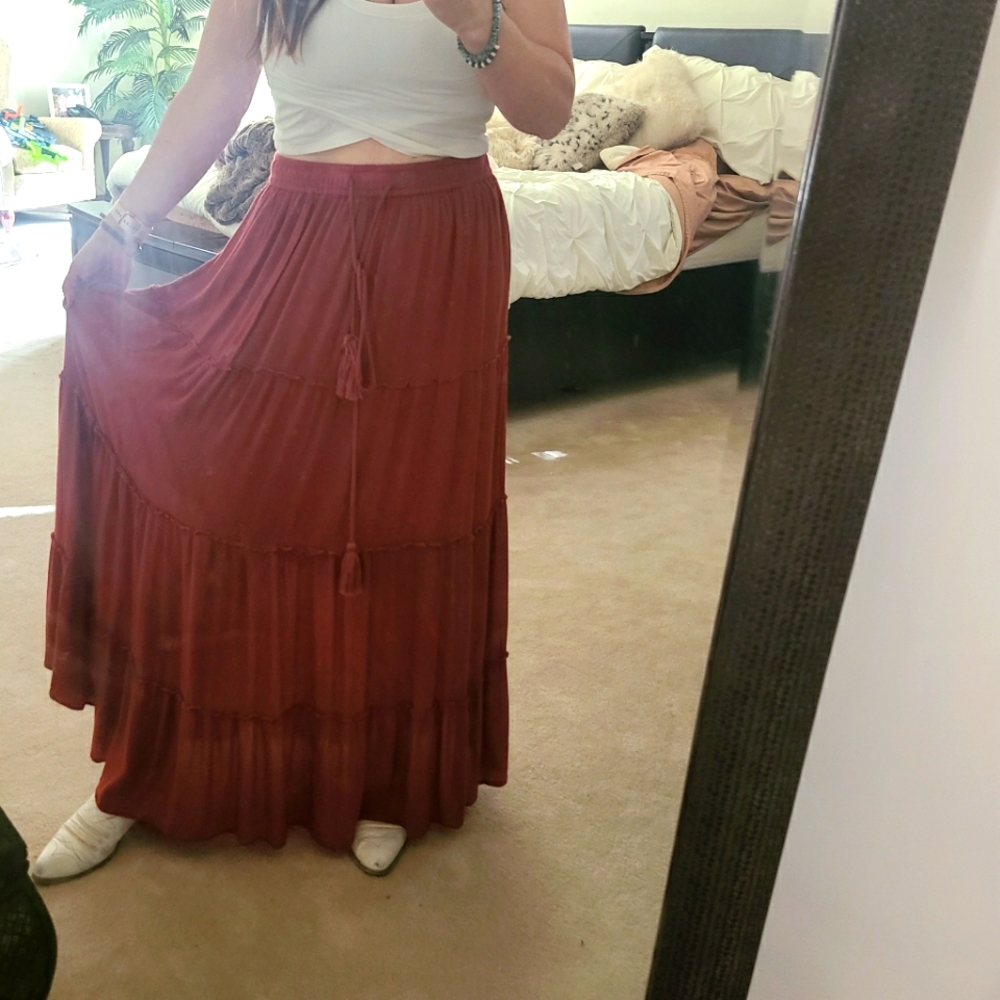 Western long Maxi skirt